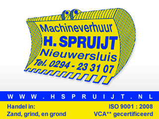 Logo Machineverhuur H. Spruijt B.V. Nieuwersluis